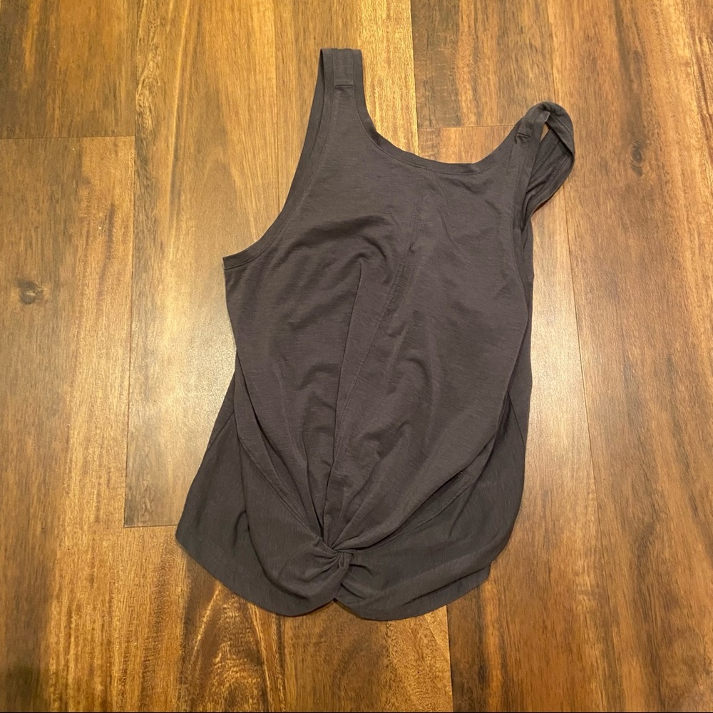 Athleta Essence Twist Tank Top Dark Gray